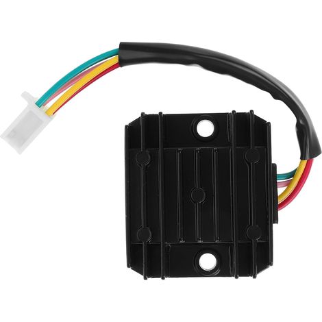 Stabilisateur de Tension 12V pour Moto et Cyclomoteur Redresseur et Régulateur de Tension Kit Compatible Matériau Plastique et Ferreux pour Pièces Moto Électriques et Sports (1/5)