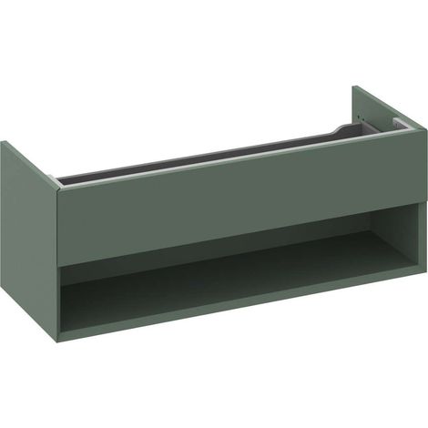 Ravak Lite - Mueble de lavabo 120x45x43 cm, 1 cajón, Grey Green X000001870