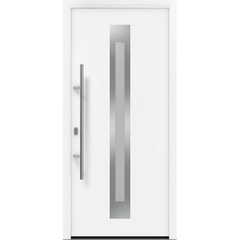 Hörmann Ecostar Haustür "ISOPRO IP 770S", verkehrsweiß (RAL 9016), 110 x 210 cm (B x H), DIN Links