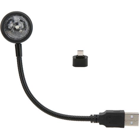 USB-Sternenprojektor-Nachtlicht mit LED-Beleuchtung, Sprachsteuerung, 360°-Drehung, romantisch und tragbar fürs Auto