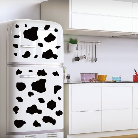JSSEVN-5 PCS stickers muraux vaches noires et blanches drôle DIY plein de créativité (1/4)