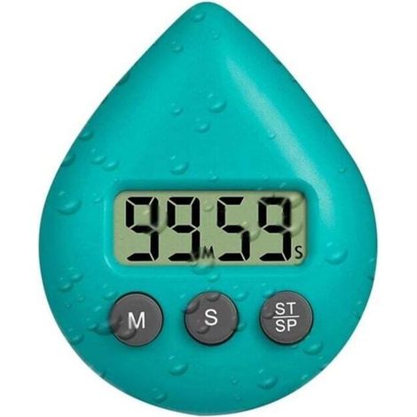 1 Minuterie numérique, étanche IPX4, silencieux, magnétique, pour douche cuisine sport (1/4)