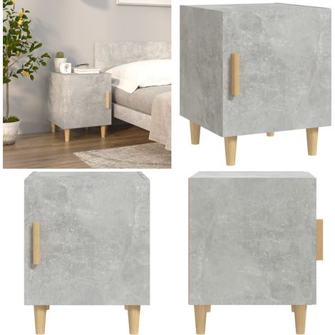 Nachttisch Betongrau Holzwerkstoff - Nachttisch - Beistelltisch - Wohnzimmermöbel - Holzmöbel - Grau - Home & Living (1/5)