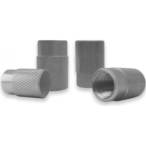 4er-Set Aluminium-Ventilkappen für Reifenventile, silber FLZ.RAZ296