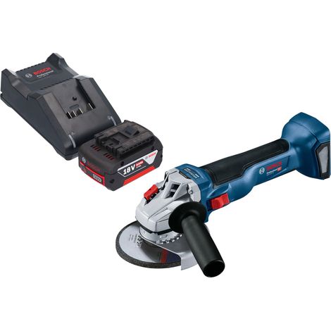 Bosch GWS 18V-10 Smerigliatrice angolare professionale a batteria 18 V 125 mm brushless + 1x batteria ricaricabile 5,0 Ah + caricabatterie