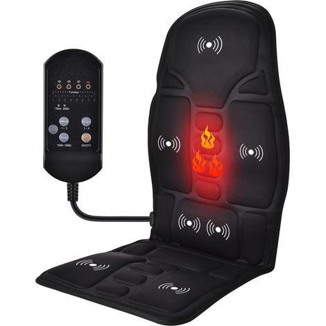 Filiyano – Masseur dorsal électrique infrarouge pour tout le corps, coussin chauffant vibrant pour fauteuil de massage, pour voiture, maison ou bureau (1/5)