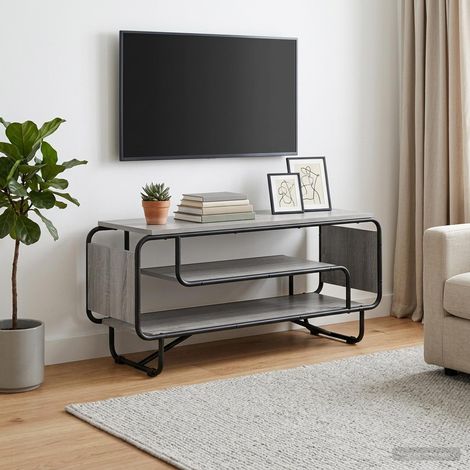 vidaXL Supporto TV 98 x 36 x 45 cm Sonoma grigio Legno ingegnerizzato