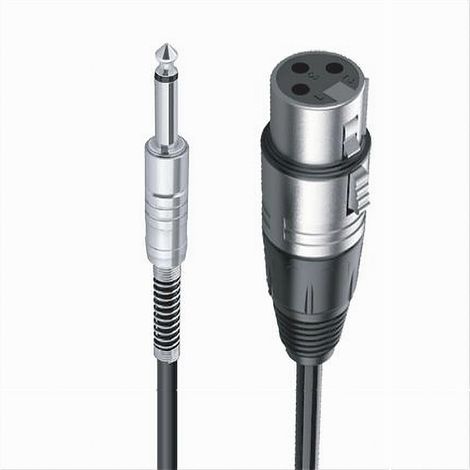 MaxTech - Cavo Da Jack 6.5mm Mono A Xlr Femmina Audio Prolunga Per Microfono 10 Mt Jxlr-04 - (1/2)