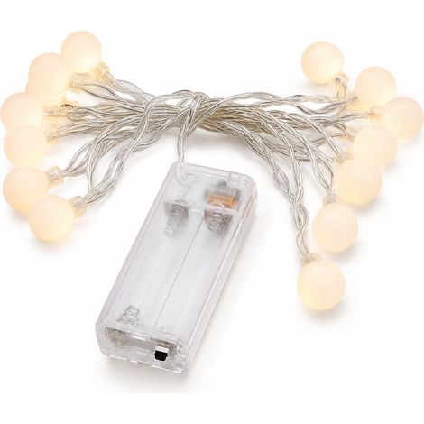 Outdoor camping LED string lights 1 m 10 warm white lamps (1/5)