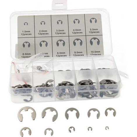 de 120 anneaux de retenue externes en acier inoxydable 304 (1/5)