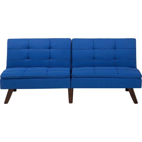 Schlafsofa 3-Sitzer RONNE Stoff Marineblau (1/5)