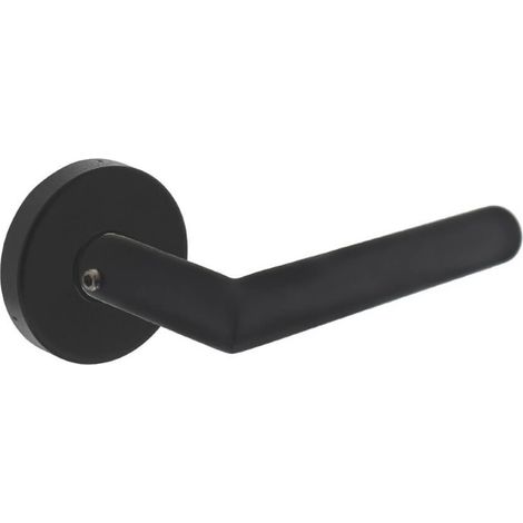 Quincaillerie de porte dérobée Jura Rosace ronde solide en acier inoxydable noir - 0023.405710 (1/3)