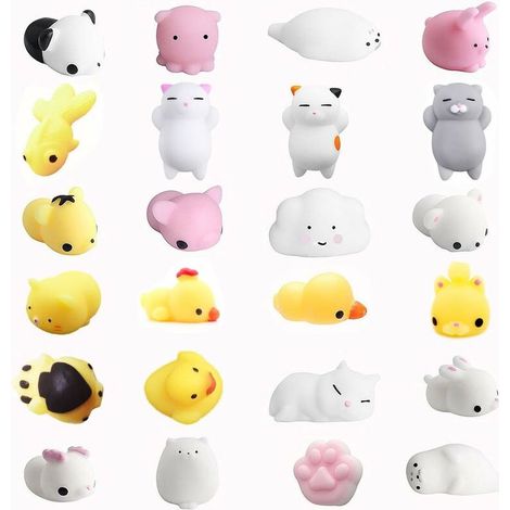 royaluxe -24pcs Squishy Kawaii Squishies Animaux Slow Rising Squeeze Animal Stress Reliever Anti-Stress Jouet (Multicolore) (1/5)