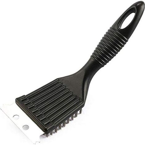 Lot de 2 Brosses de Nettoyage en Acier Inoxydable avec Fils Métalliques et Grattoirs, Brosses pour Gril et Outils de Nettoyage pour Barbecues à Gaz, Électriques et au Charbon de Bois