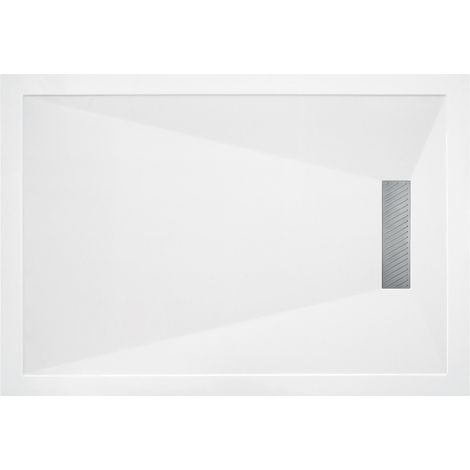 Signature Linear Slim Rectangular Shower Tray 1000mm x 800mm (inc Waste) (1/4)