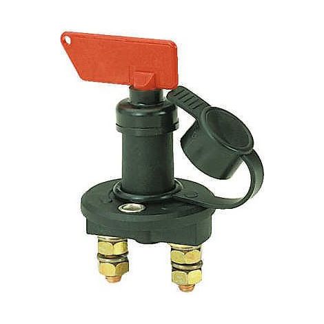 Interruttore stacca batteria 24V con cappuccio in gomma per uso automotive