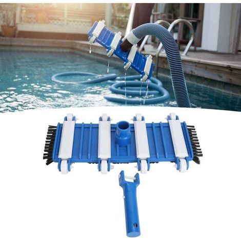 Tête d'aspiration de piscine avec brosse en PVC, Kit de remplacement de tête d'aspiration de piscine de 14 pouces pour accessoires de nettoyage de piscine (1/4)
