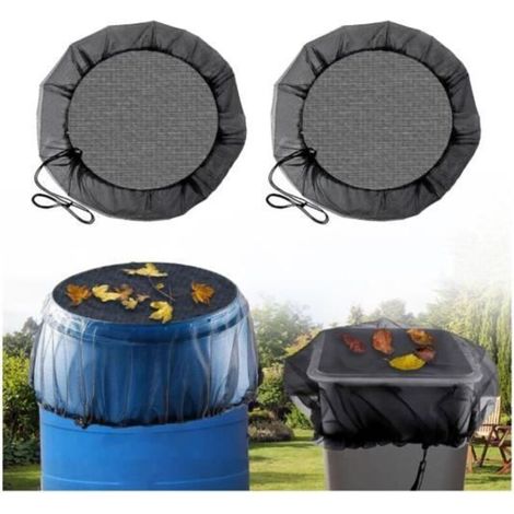 Rain Barrel Cover - Leaf Guard Net - 97 cm Diameter - Durable Polyester - White