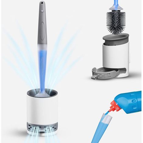 Silicone toilet brush (without toilet bowl cleaner) Silicone toilet brush with wall-mounted holder