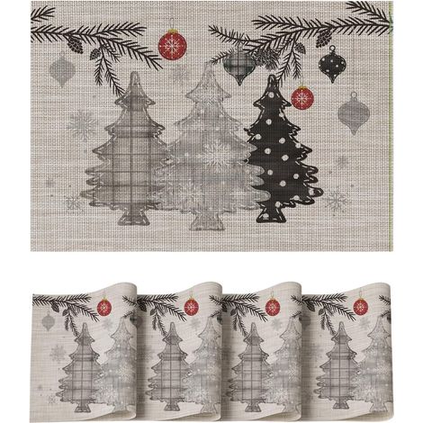 Tovagliette Americane Natalizie Lavabili 4 pz 30x45 cm (1/5)