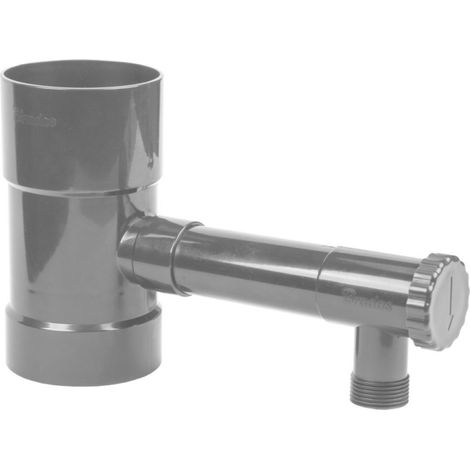 Collecteur gouttière récupérateur d'eau de pluie avec vanne 100mm / GZ 1"