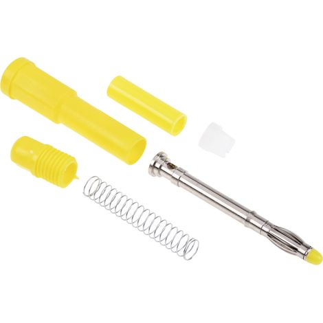Fiche banane 4 mm RS PRO Jaune Mâle 20A 1000V (1/5)