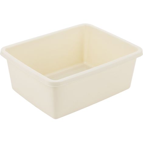 Rechteckige Kunststoffschüssel 37 x 30 cm, 11 l, Creme - BEN