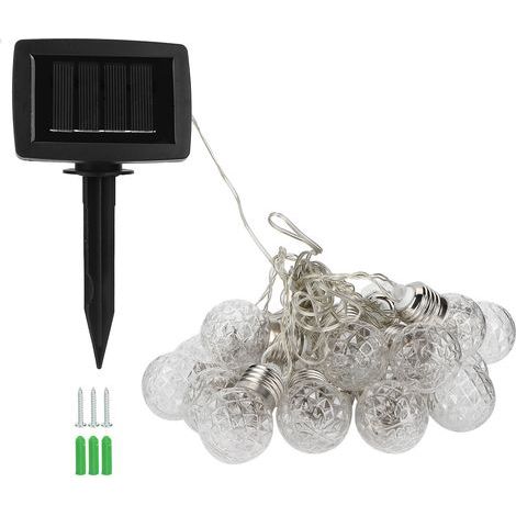 Korrosionsbeständige LED-Lichterkette, solarbetriebene Lichterkette, zweifarbige Blinkfunktion, Gartendekoration für Gartenpartys und Familienfeiern (1/5)