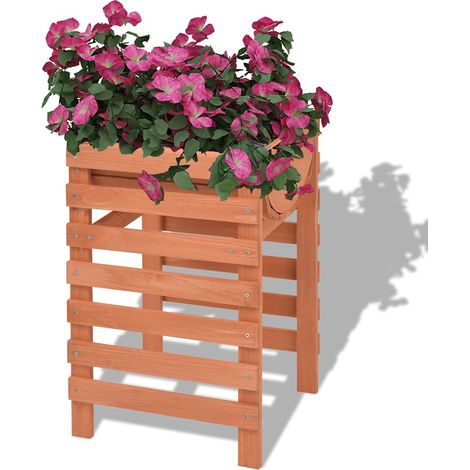 Jardinière-Pot de fleur-Bac à fleurs 38 x 36 x 60 cm bois (1/5)