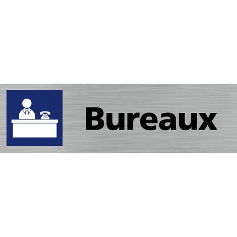 Pictogramme BUREAUX (Q0102).- Plaque aluminium brossé - (1/5)