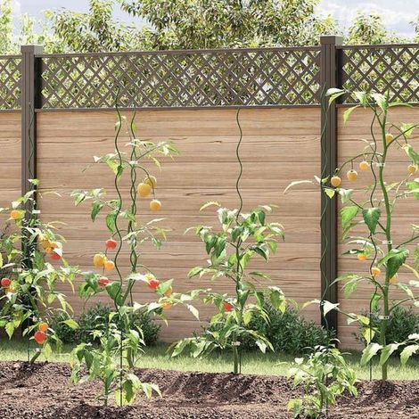Tuteurs spirale pour plantes grimpantes, acier, lot de 5, longueur 110 cm, supports de culture sans attache, vert (1/5)