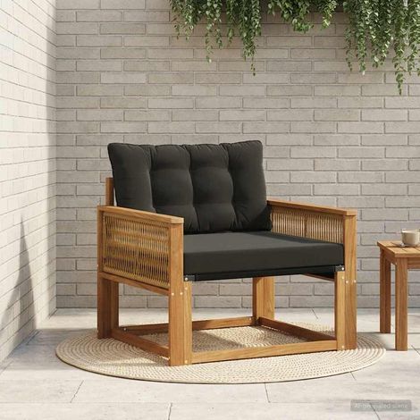 Teenpull – Outdoor-Sofagarnitur Massives Akazienholz und Textilene Natur (1/5)