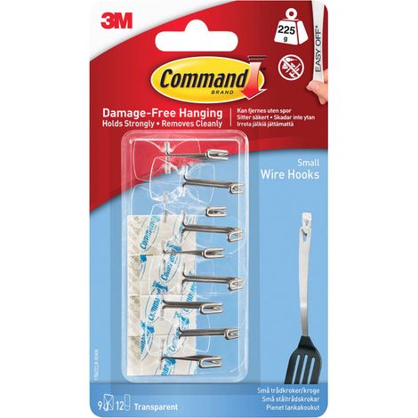 Premium Clear Wire Hooks Value Pack – Set of 9 for Versatile, Damage-Free Hanging (1/2)