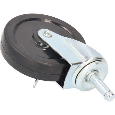 Roulette de portail à ressort, roue pivotante amortissante multifonction en aluminium 4 pouces, charge max 75 kg, blanche (1/5)