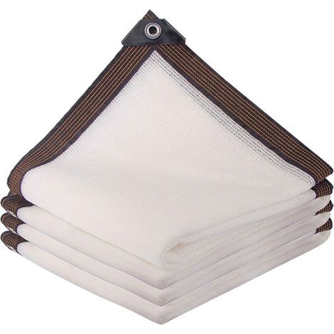Filet d'ombrage, filet de protection solaire blanc, tissu d'ombrage perméable, adapté aux serres, terrasses, jardins et plantes (3x4 mètres). (1/5)