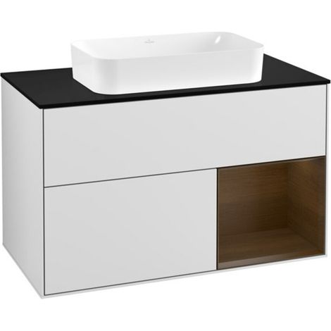 V&B Waschtischunterschrank Wandbeleuchtung Finion 100, Pl bla m, Reg re wal ven, wh. m Lac (1/2)