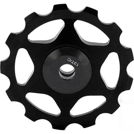 Dérailleur arrière galet 13T aluminium roulement étanche galet de renvoi pour VTT vélo route Noir (1/5)