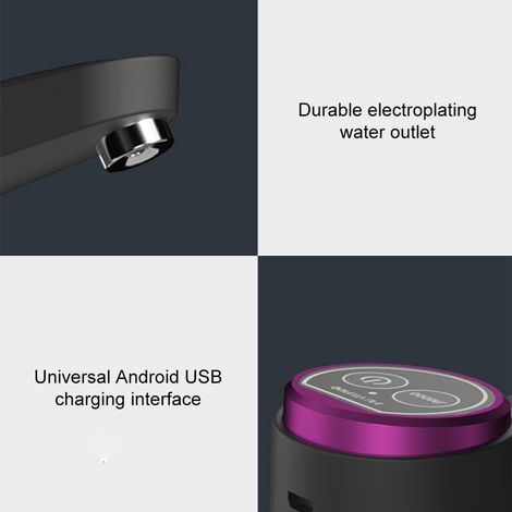 Distributeur d'eau électrique automatique, grand seau intelligent rechargeable, pompe doseuse silencieuse avec tuyau en silicone de 50 cm et câble USB pour une utilisation à la maison, au bureau et en (1/5)
