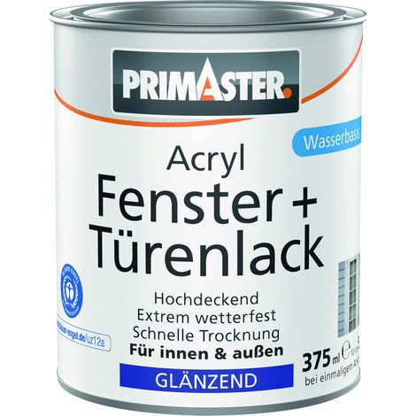 Primaster Acryl Fenster + Türenlack weiß glänzend 375 ml Acryl Lack