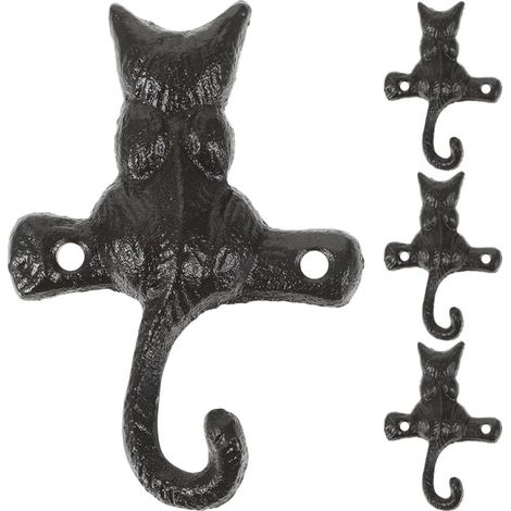 murales INOOMP motif chat en fonte lot de 4 style vintage