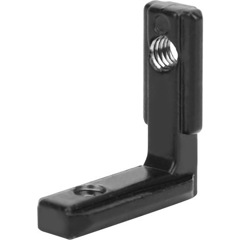 10 pièces Connecteur d'angle intérieur en acier au carbone en forme de L à rainure en T, support de jointure noir (2020) (1/5)