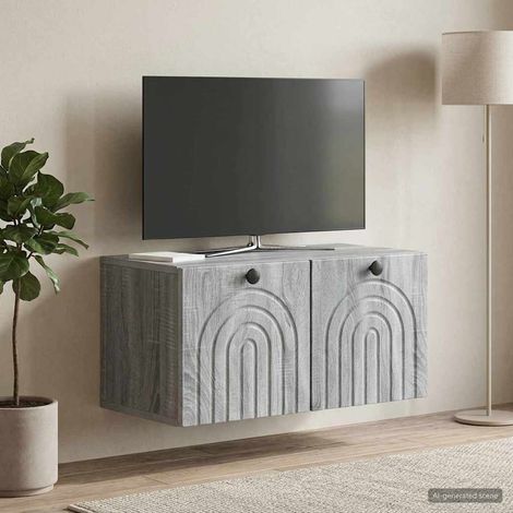 Wandmontierter TV-Schrank Graues Sonoma 59,5 x 31 x 30 cm (1/5)