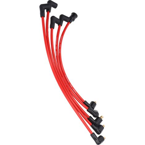 Fils Bougies Allumage Rouge Silicone 8mm Haute Température pour MGB 1800cc Lot de 5 (1/5)