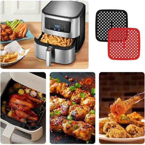 Tapis De Cuisson - Silicone -230 °C - Pour Friteuse À Air - Lot De 2 (1/5)