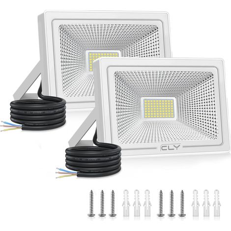 Projecteur LED Extérieur 50W Spot LED Exterieur 4300LM Éclairage de Sécurité IP66 Étanche Lampe Exterieure Blanc Froid 6500K Pour Patio, Jardin, Garage, chemin, Entrée, Cour (1/5)