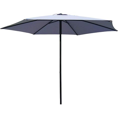 Ombrellone da giardino in acciaio rotondo 3 metri con copertura color grigio arredamento esterni arredamento giardino