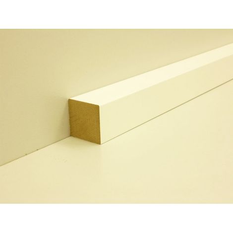 B.S. Bauprogramm Quadratleiste 200 cm 25 x 25 mm weiß Holzleisten