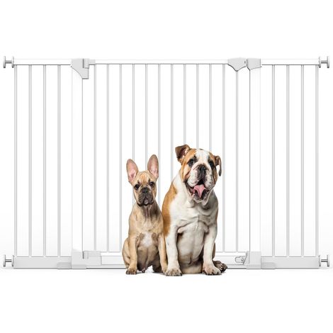 Bettacare SafeStep Dog Gate, White, 152cm - 159cm, Extra Low Walkthough, 81cm Extra Wide Doorway, Extra Wide Pet Gate