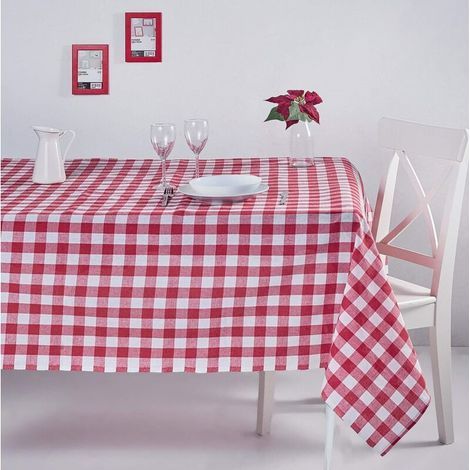 Ineasicer Nappe à Carreaux colorée - 100 % Coton - 140X 200cm - Nappe Rouge - Accessoires de Cuisine Joyeux : Nappe d'intérieur et d'extérieur, Nappe de fête (1/4)