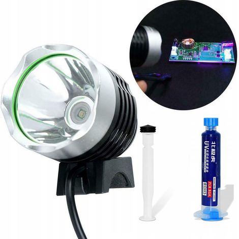 Set Soldermaska Blu 10ml con Pistone e Lampada UV – Protezione PCB, Isolamento, Rapida Indurimento  Ideale per Riparazioni e Produzione Circuiti Stampati (1/5)